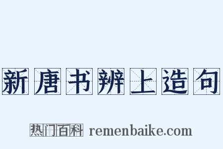 新唐书辨上造句是什么意思的图片